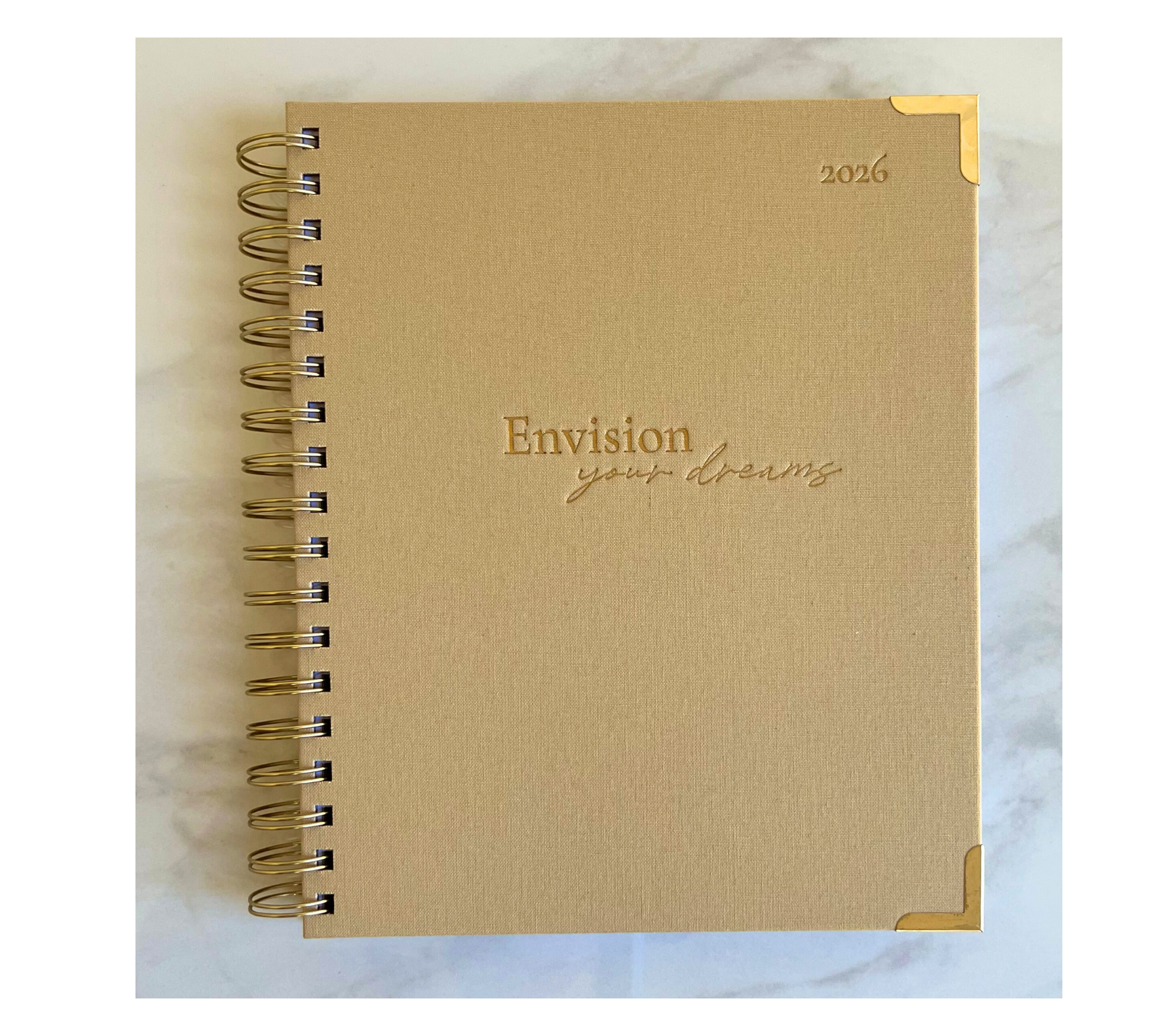 2026 Caramel Linen Coil